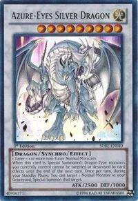 Azure-Eyes Silver Dragon SDBE-EN040 Yu-Gi-Oh card from Structure Deck: Saga of Blue-Eyes White Dragon