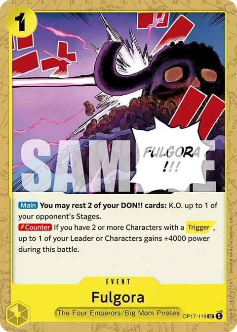 Fulgora OP17-116 One Piece card from The World's Strongest Warriors
