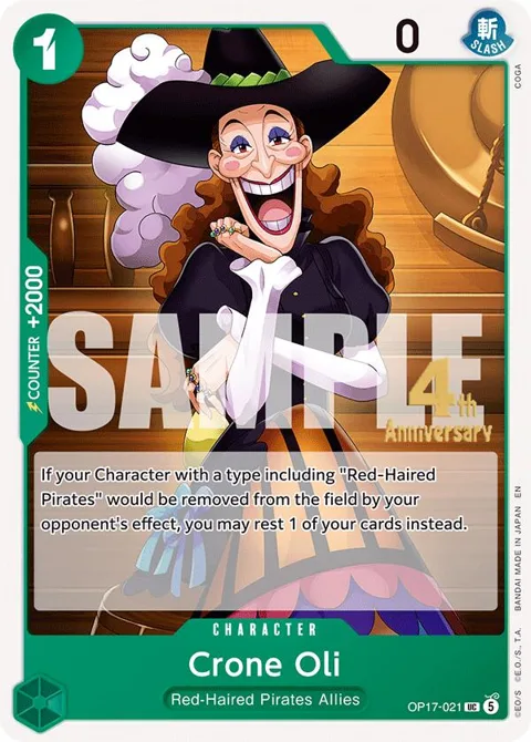 Crone Oli OP17-021 Pre-Release One Piece card from The World's Strongest Warriors Release Event Cards