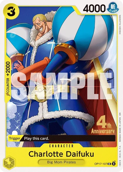 Charlotte Daifuku OP17-107 Pre-Release One Piece card from The World's Strongest Warriors Release Event Cards