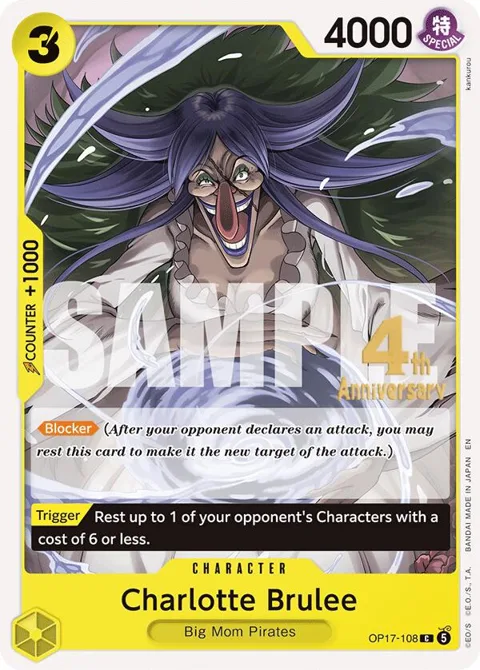 Charlotte Brulee OP17-108 Pre-Release One Piece card from The World's Strongest Warriors Release Event Cards