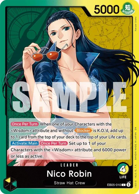 Nico Robin EB05-010 One Piece card from Extra Booster: One Piece Heroines Edition Vol. 2