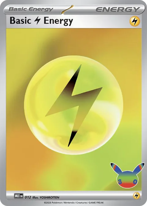 Basic Lightning Energy - 012 30th Celebration #012 Holofoil Pokémon card from Mega Evolution Energies