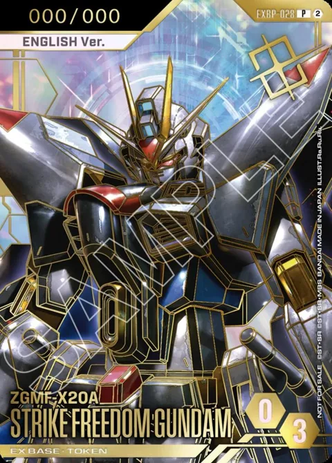 EX Base 1st Anniversary Event Serialized EXBP-028 Gundam card from Promotional EX Base Tokens