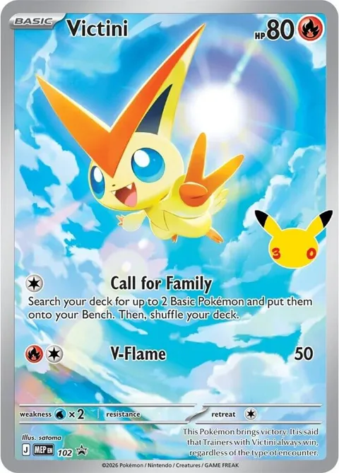 Victini - 102 30th Celebration #102 Holofoil Pokémon card from Mega Evolution Promo