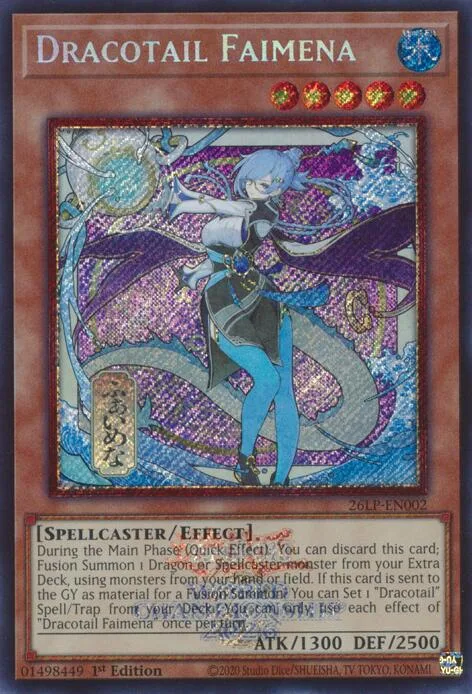 Dracotail Faimena Emblazoned Alternate Art 26LP-EN002 Yu-Gi-Oh card from Limited Pack World Championship 2026
