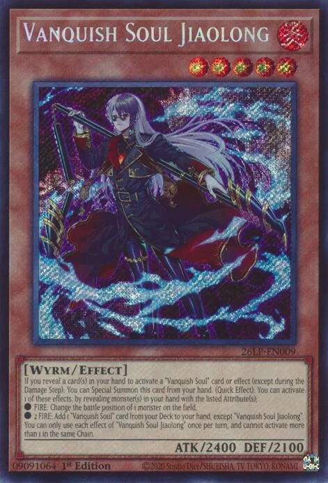 Vanquish Soul Jiaolong Secret Rare 26LP-EN009 Yu-Gi-Oh card from Limited Pack World Championship 2026