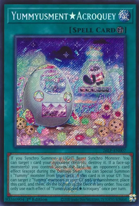 YummyusmentAcroquey Emblazoned Secret Rare 26LP-EN007 Yu-Gi-Oh card from Limited Pack World Championship 2026