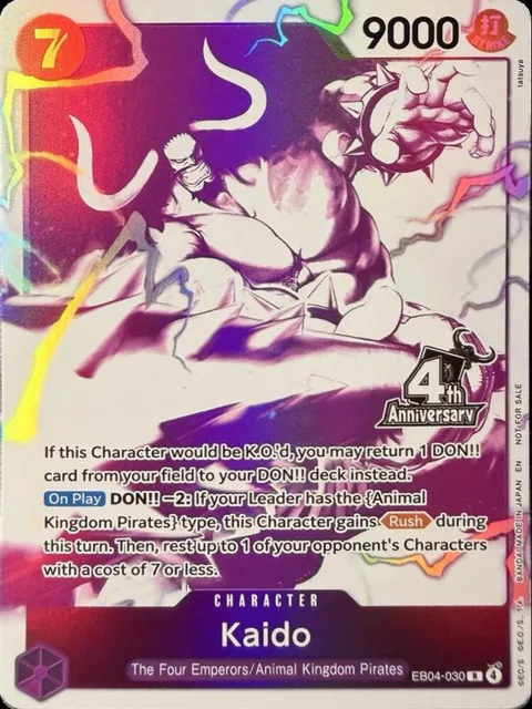 Kaido 4th Anniversary Treasure Campaign Pack EB04-030 One Piece card from One Piece Promotion Cards