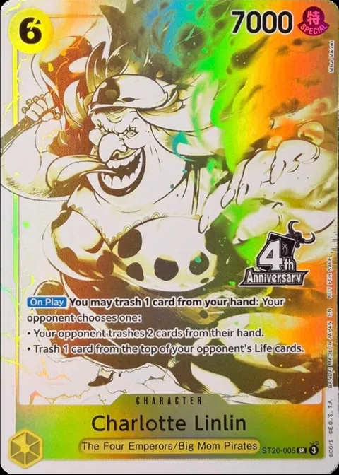 Charlotte Linlin 4th Anniversary Treasure Campaign Pack ST20-005 One Piece card from One Piece Promotion Cards