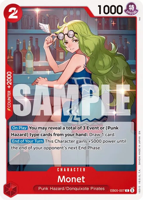 Monet EB05-007 One Piece card from Extra Booster: One Piece Heroines Edition Vol. 2