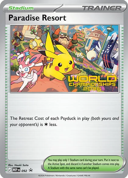Paradise Resort - 092 World Championships 2026 #092 Pokémon card from Mega Evolution Promo
