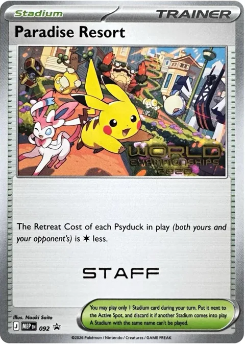 Paradise Resort - 092 World Championships 2026 [Staff] #092 Pokémon card from Mega Evolution Promo