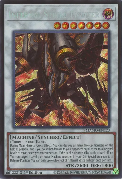 Infernal Strike Fighter MAMO-EN123 Yu-Gi-Oh card from Magnificent Monsters