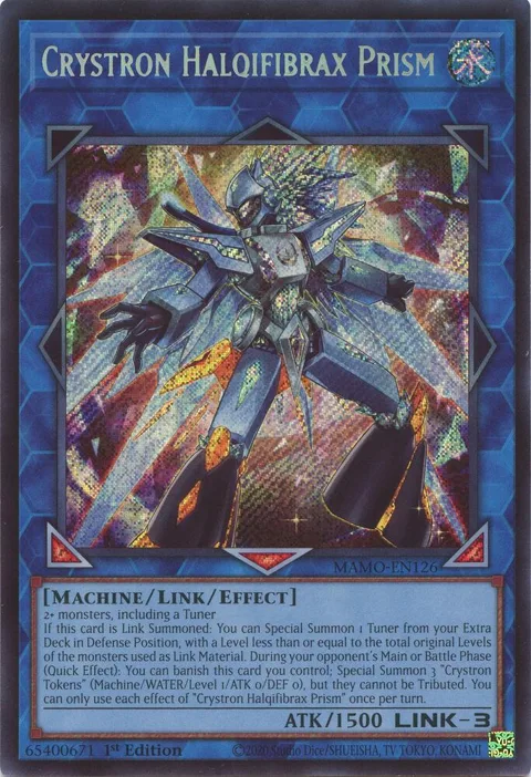 Crystron Halqifibrax Prism MAMO-EN126 Yu-Gi-Oh card from Magnificent Monsters