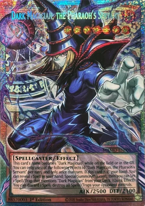 Dark Magician, the Pharaoh's Servant Starlight Rare Extended Art MAMO-EN001 Yu-Gi-Oh card from Magnificent Monsters