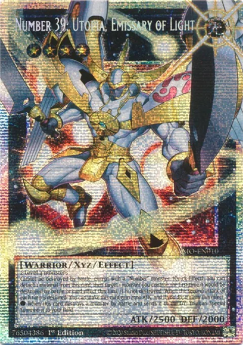 Number 39: Utopia, Emissary of Light Starlight Rare Extended Art MAMO-EN010 Yu-Gi-Oh card from Magnificent Monsters