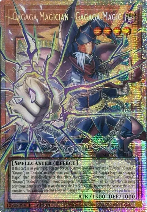 Gagaga Magician - Gagaga Magic Starlight Rare Extended Art MAMO-EN011 Yu-Gi-Oh card from Magnificent Monsters