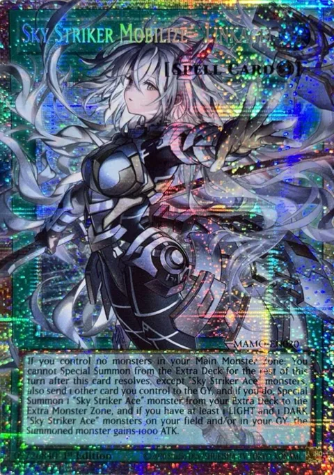 Sky Striker Mobilize - Linkage! Starlight Rare Extended Art MAMO-EN020 Yu-Gi-Oh card from Magnificent Monsters