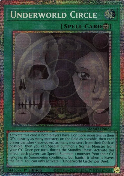 Underworld Circle Starlight Rare MAMO-EN021 Yu-Gi-Oh card from Magnificent Monsters