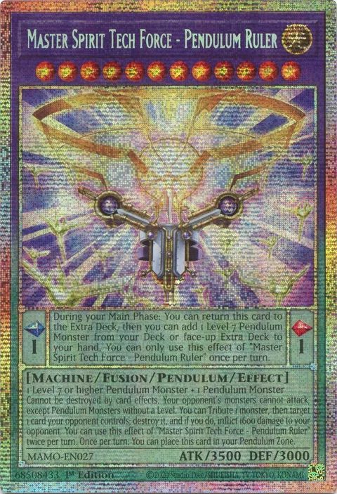 Master Spirit Tech Force - Pendulum Ruler Starlight Rare MAMO-EN027 Yu-Gi-Oh card from Magnificent Monsters