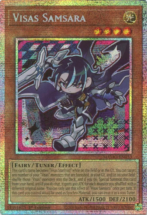 Visas Samsara Starlight Rare MAMO-EN033 Yu-Gi-Oh card from Magnificent Monsters