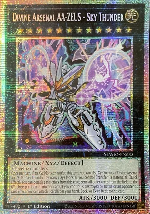 Divine Arsenal AA-ZEUS - Sky Thunder Starlight Rare MAMO-EN035 Yu-Gi-Oh card from Magnificent Monsters