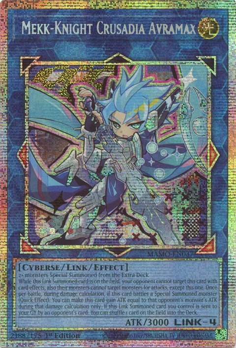 Mekk-Knight Crusadia Avramax Starlight Rare MAMO-EN037 Yu-Gi-Oh card from Magnificent Monsters