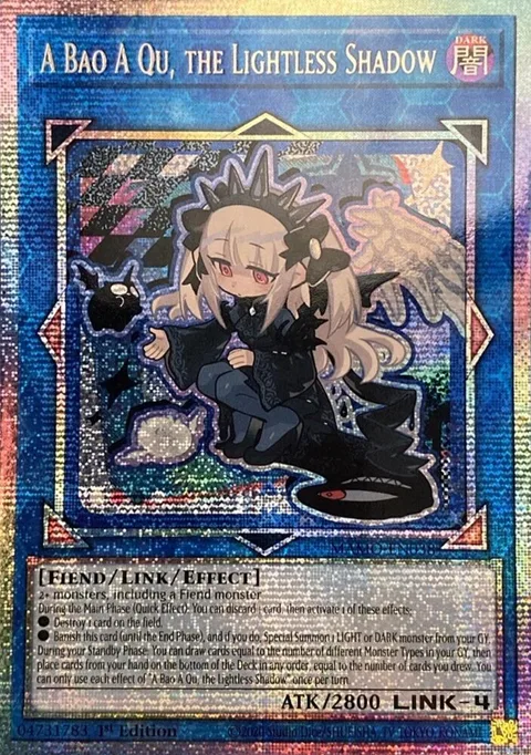 A Bao A Qu, the Lightless Shadow Starlight Rare MAMO-EN038 Yu-Gi-Oh card from Magnificent Monsters