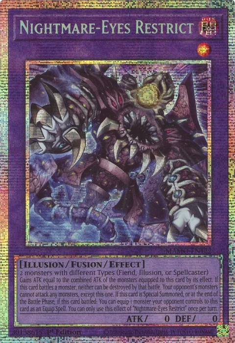 Nightmare-Eyes Restrict Starlight Rare MAMO-EN122 Yu-Gi-Oh card from Magnificent Monsters