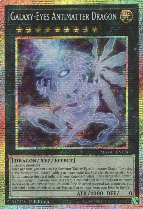Galaxy-Eyes Antimatter Dragon Starlight Rare MAMO-EN124 Yu-Gi-Oh card from Magnificent Monsters