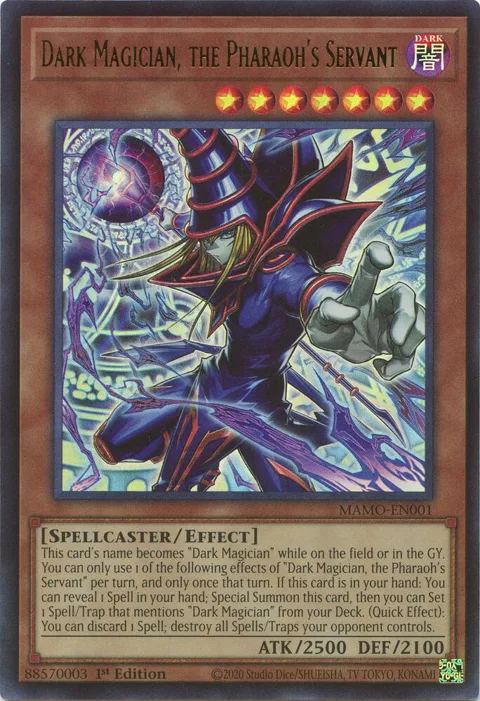 Dark Magician, the Pharaoh's Servant MAMO-EN001 Yu-Gi-Oh card from Magnificent Monsters