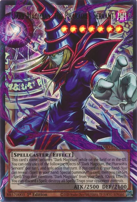 Dark Magician, the Pharaoh's Servant Extended Art MAMO-EN001 Yu-Gi-Oh card from Magnificent Monsters