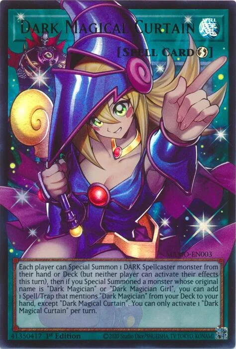 Dark Magical Curtain Extended Art MAMO-EN003 Yu-Gi-Oh card from Magnificent Monsters