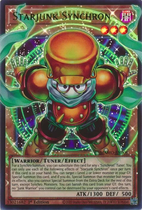 Starjunk Synchron Extended Art MAMO-EN008 Yu-Gi-Oh card from Magnificent Monsters