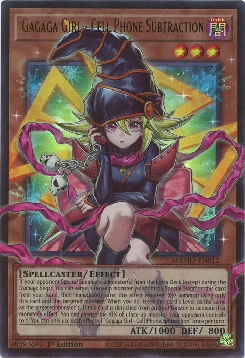 Gagaga Girl - Cell Phone Subtraction Extended Art MAMO-EN012 Yu-Gi-Oh card from Magnificent Monsters