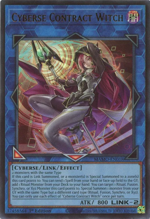 Cyberse Contract Witch MAMO-EN018 Yu-Gi-Oh card from Magnificent Monsters