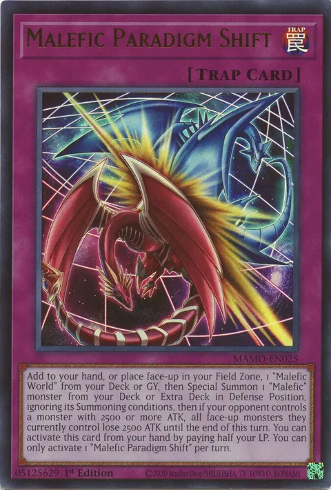 Malefic Paradigm Shift MAMO-EN025 Yu-Gi-Oh card from Magnificent Monsters