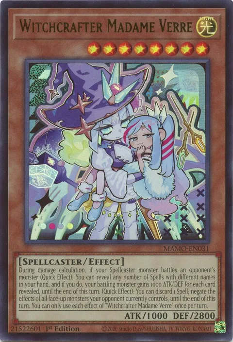Witchcrafter Madame Verre MAMO-EN031 Yu-Gi-Oh card from Magnificent Monsters