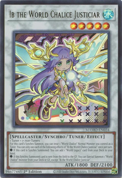 Ib the World Chalice Justiciar MAMO-EN034 Yu-Gi-Oh card from Magnificent Monsters