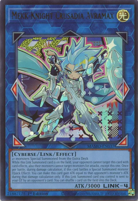 Mekk-Knight Crusadia Avramax MAMO-EN037 Yu-Gi-Oh card from Magnificent Monsters
