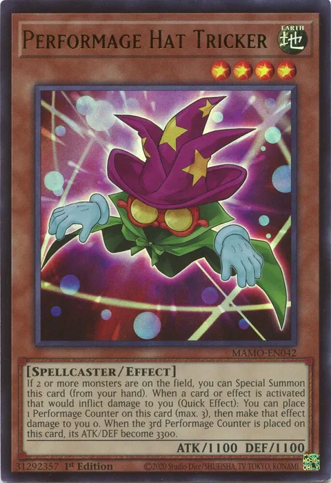 Performage Hat Tricker MAMO-EN042 Yu-Gi-Oh card from Magnificent Monsters
