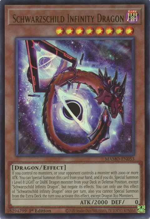 Schwarzschild Infinity Dragon MAMO-EN053 Yu-Gi-Oh card from Magnificent Monsters