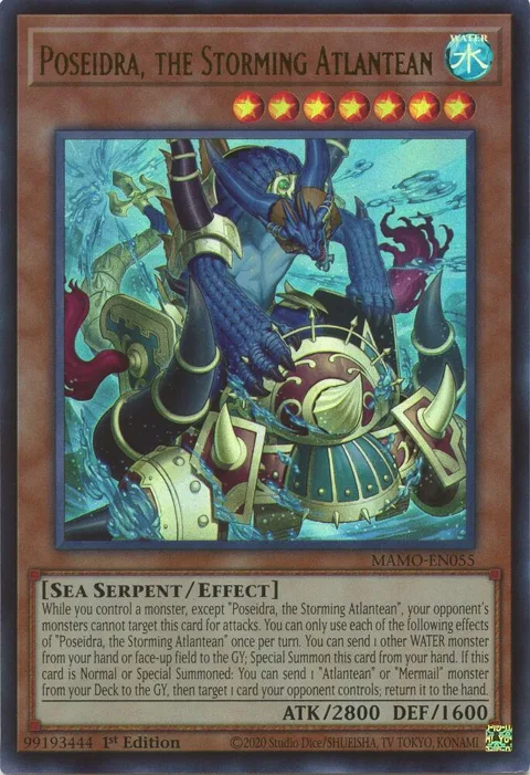 Poseidra, the Storming Atlantean MAMO-EN055 Yu-Gi-Oh card from Magnificent Monsters
