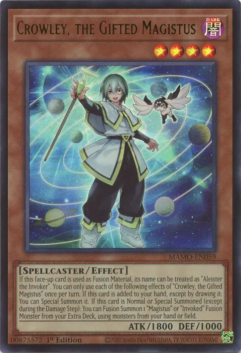 Crowley, the Gifted Magistus MAMO-EN059 Yu-Gi-Oh card from Magnificent Monsters