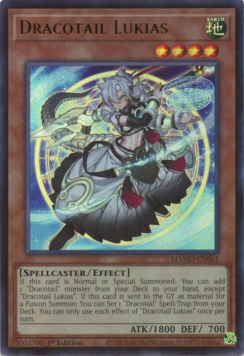 Dracotail Lukias MAMO-EN061 Yu-Gi-Oh card from Magnificent Monsters