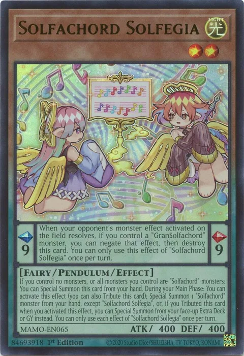 Solfachord Solfegia MAMO-EN065 Yu-Gi-Oh card from Magnificent Monsters