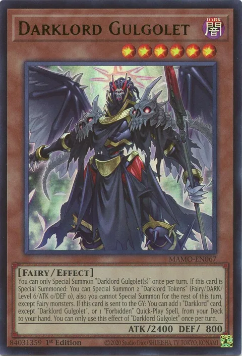 Darklord Gulgolet MAMO-EN067 Yu-Gi-Oh card from Magnificent Monsters
