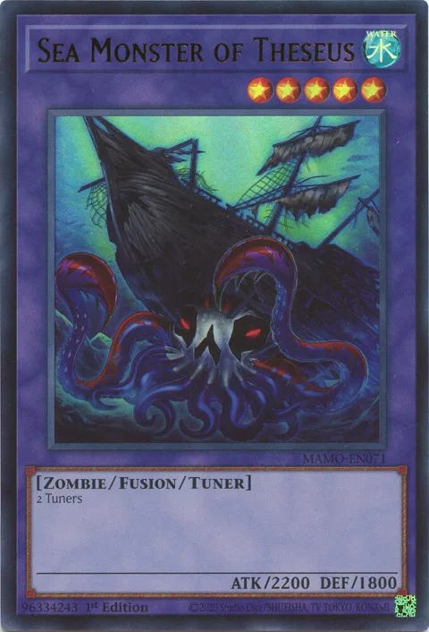 Sea Monster of Theseus MAMO-EN071 Yu-Gi-Oh card from Magnificent Monsters