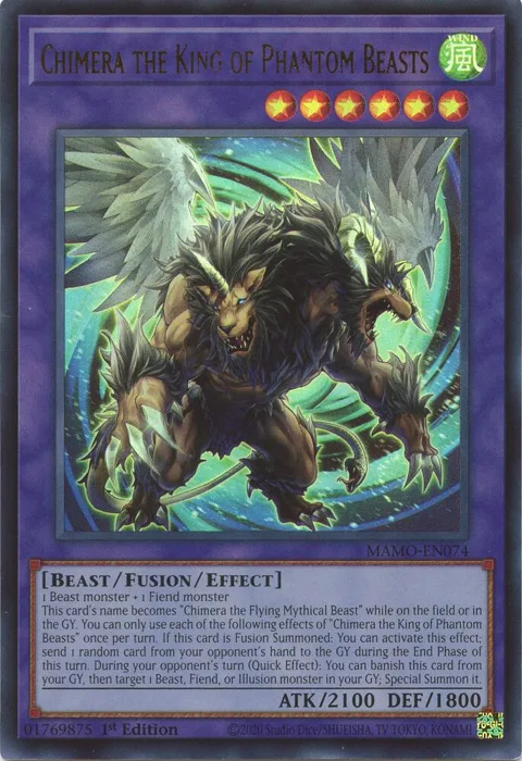 Chimera the King of Phantom Beasts MAMO-EN074 Yu-Gi-Oh card from Magnificent Monsters